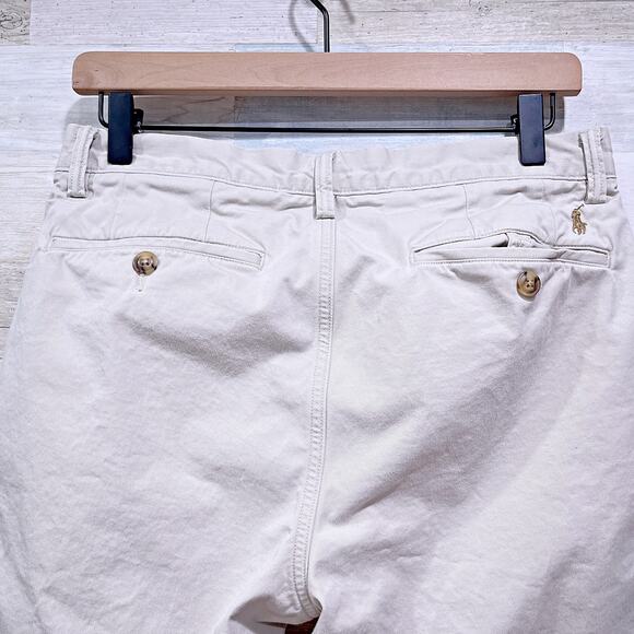 POLO Ralph Lauren Stretch Straight Fit Chino Pants Beige Flat Front Mens 30x32 - Picture 5 of 9